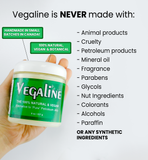 Vegaline - 100% Natural & Vegan Alternative to Petroleum Jelly - Hypoallergenic, Unscented, All-Purpose Moisturizer, Makeup Remover, Cruelty Free Hand & Foot Balm