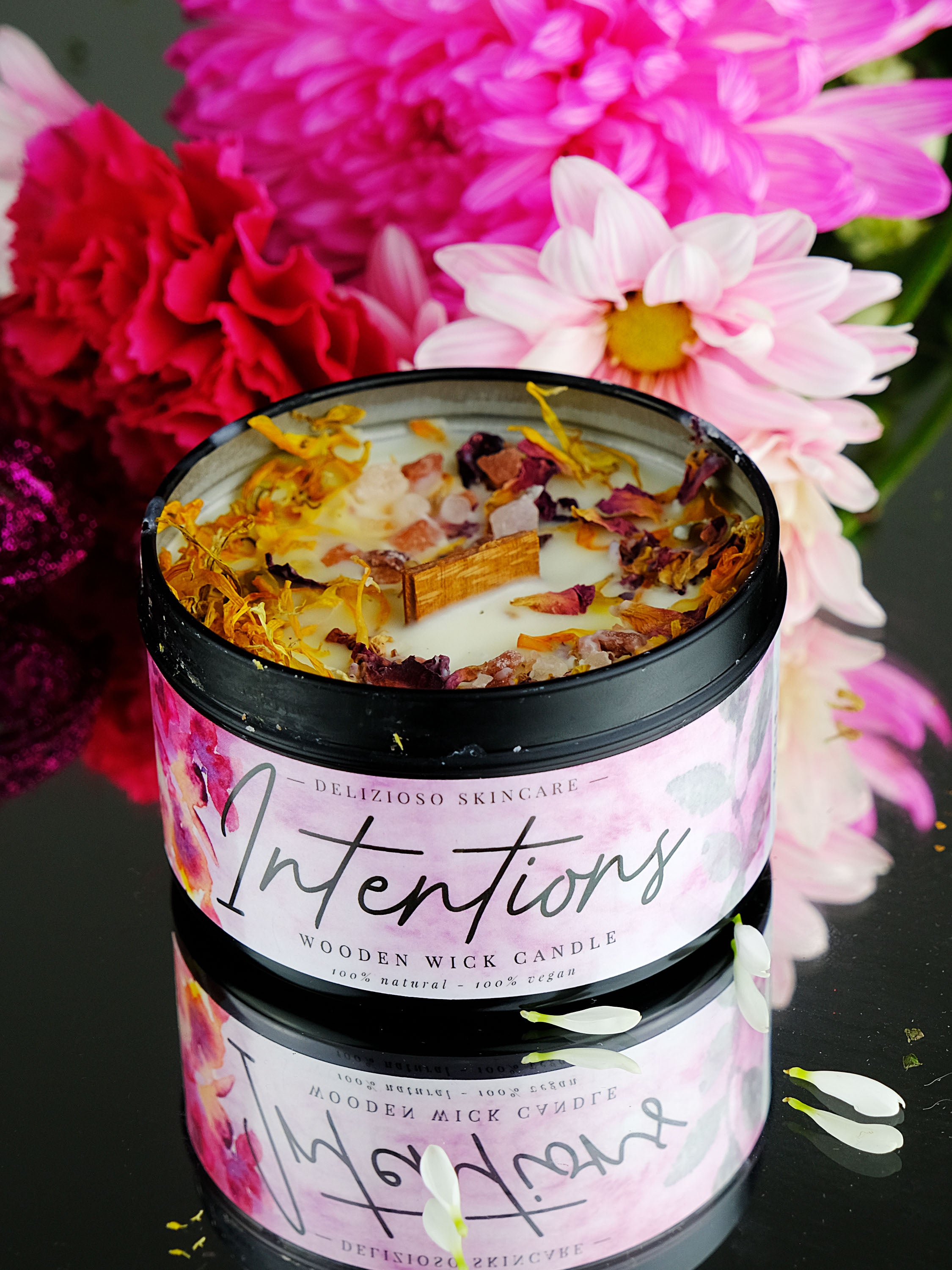 Intention Wooden Wick Soy Lotion Candle – Delizioso Skincare