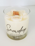 Snowdrop Blooming Wooden Wick Soy Candle