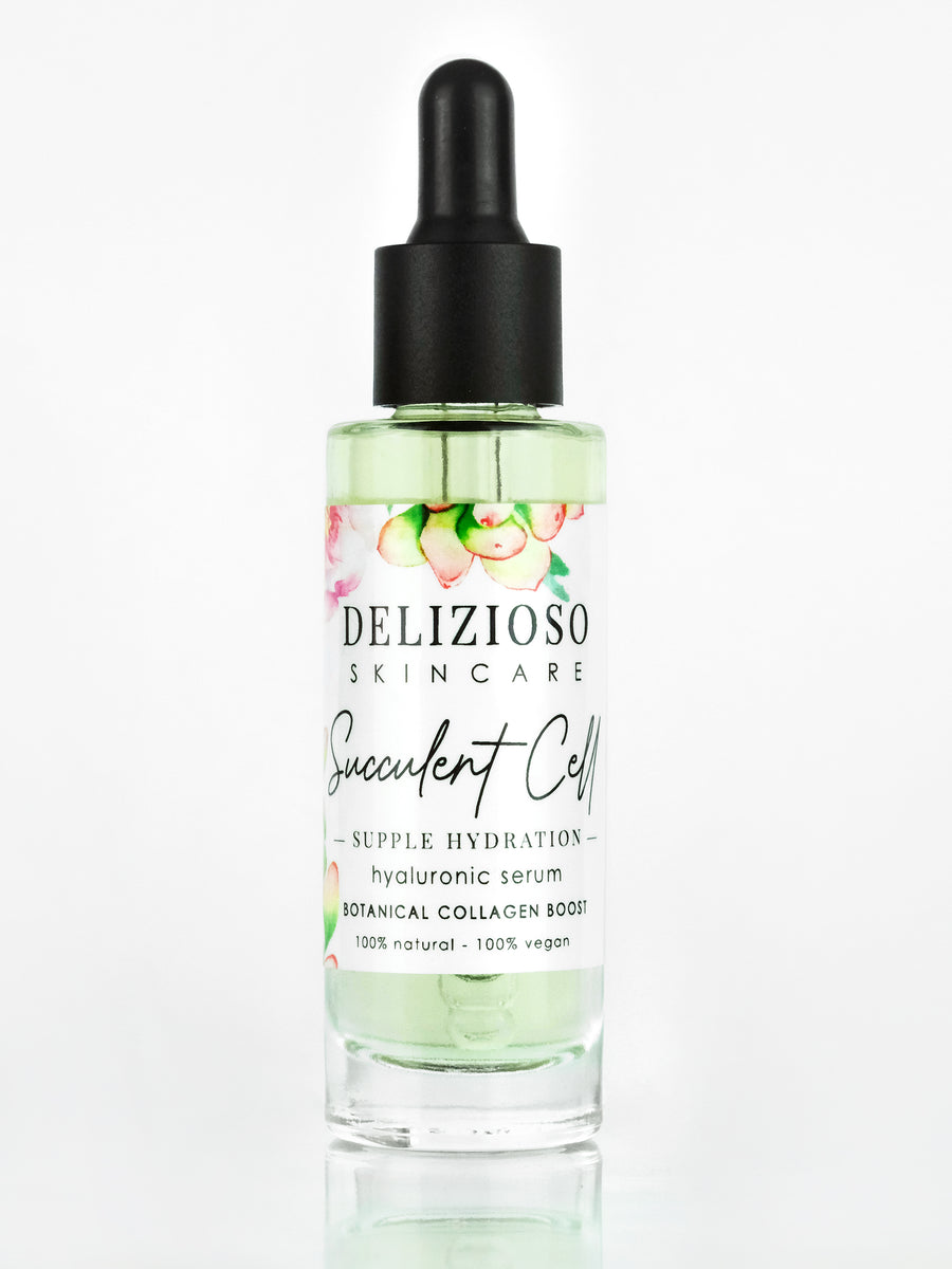 succulent skin care Succulent Cell Hyaluronic Acid Botanical Collagen Boost Serum – Delizioso Skincare